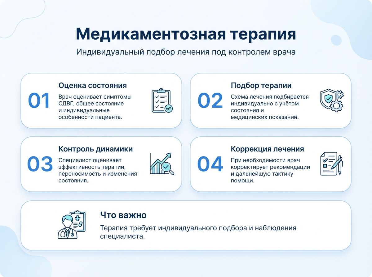 Лечение СДВГ в Отрадном у детей и взрослыхинфографика