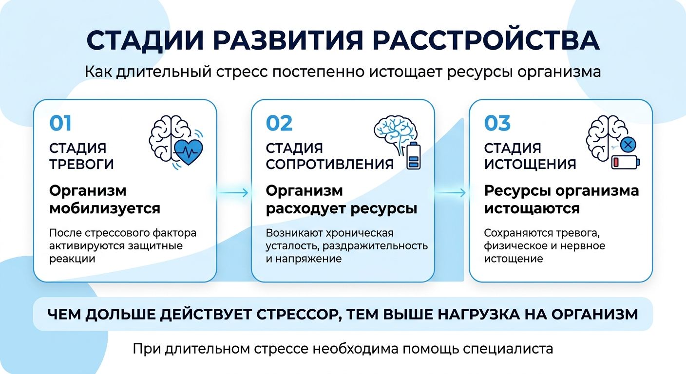 Лечение стресса в Отрадном инфографика